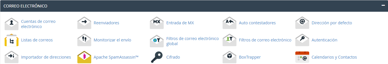 crear cuentas de correo en el Hosting