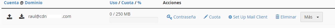 crear cuentas de correo en el Hosting